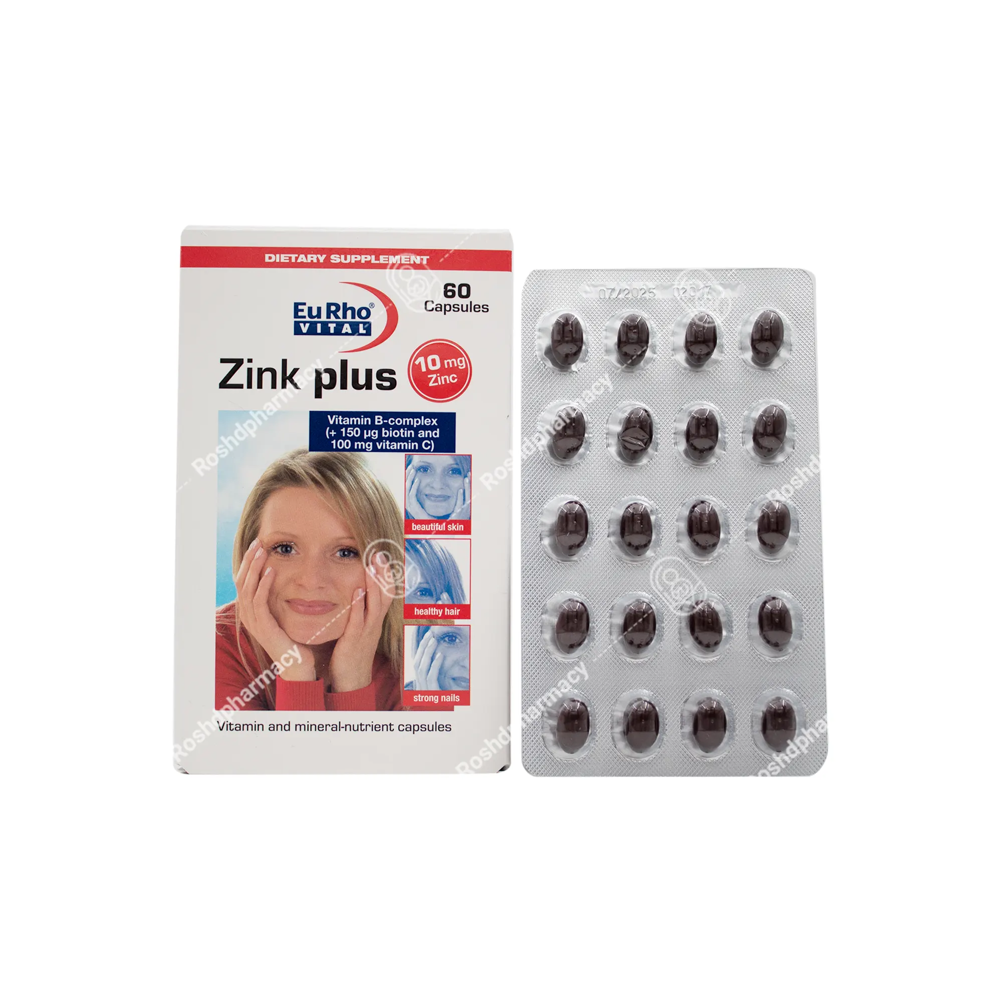 کپسول زینک پلاس ۱۰ میلی گرم یوروویتال