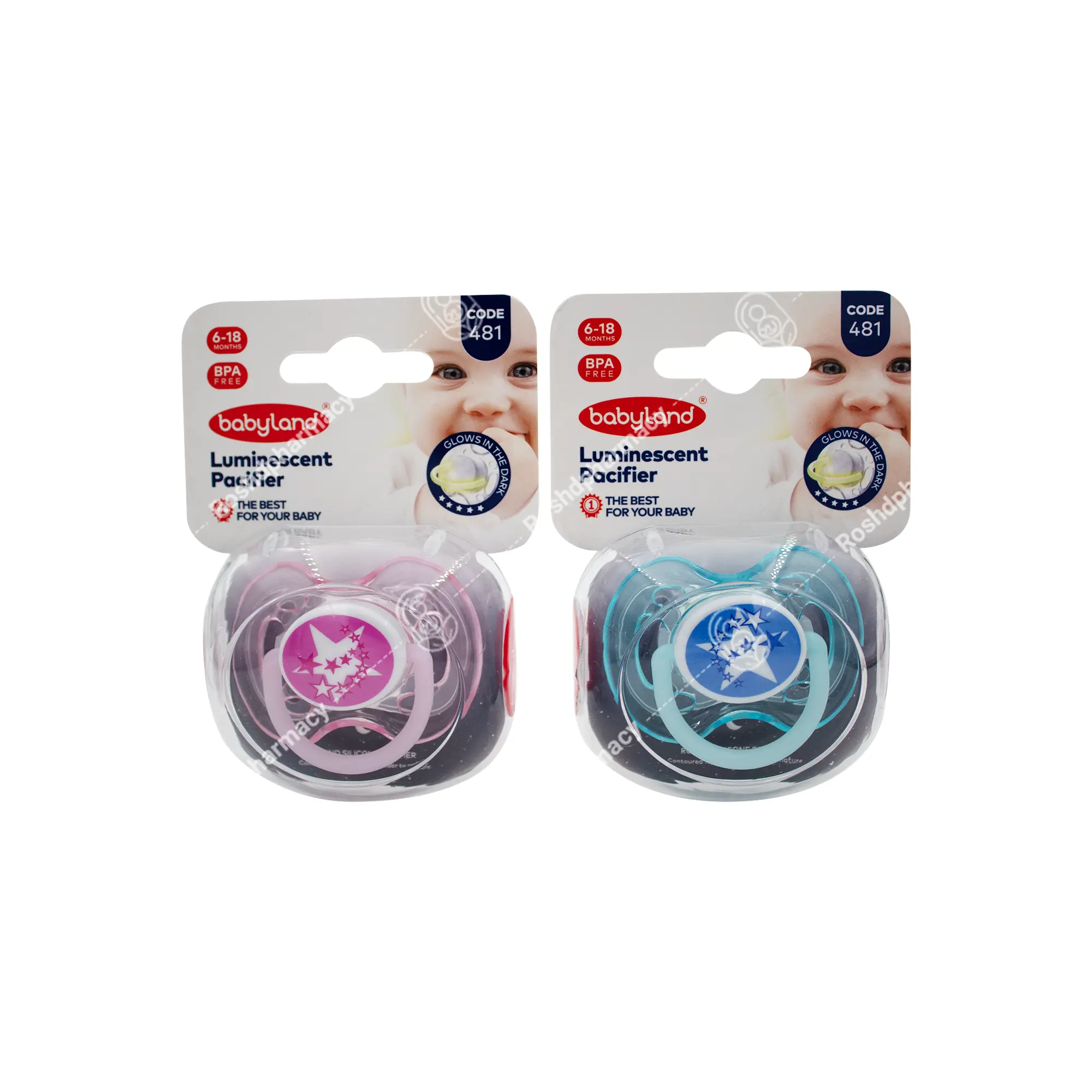 پستانک شب تاب بیبی لند کد 481