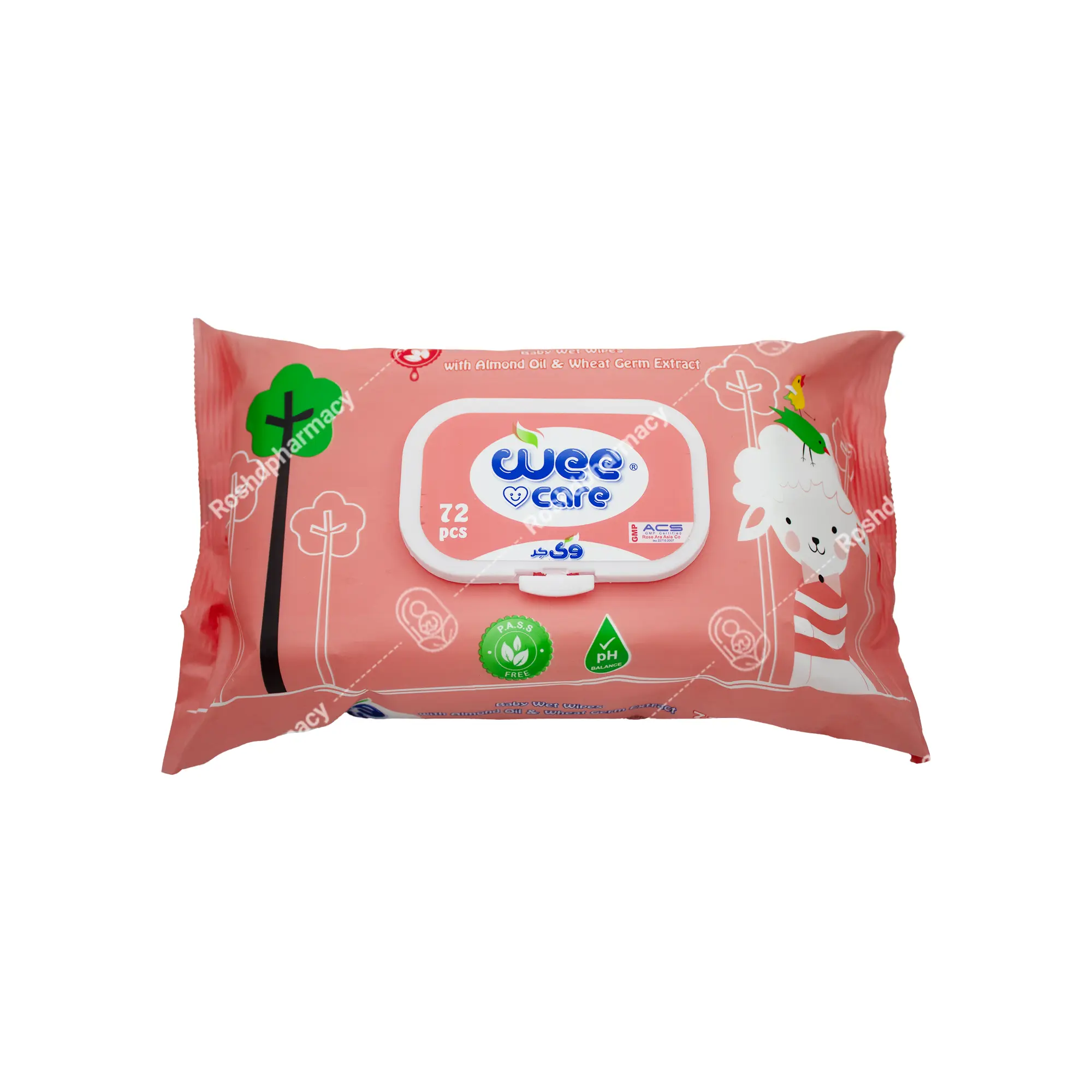 دستمال مرطوب کودک وی کر حاوی روغن بادام