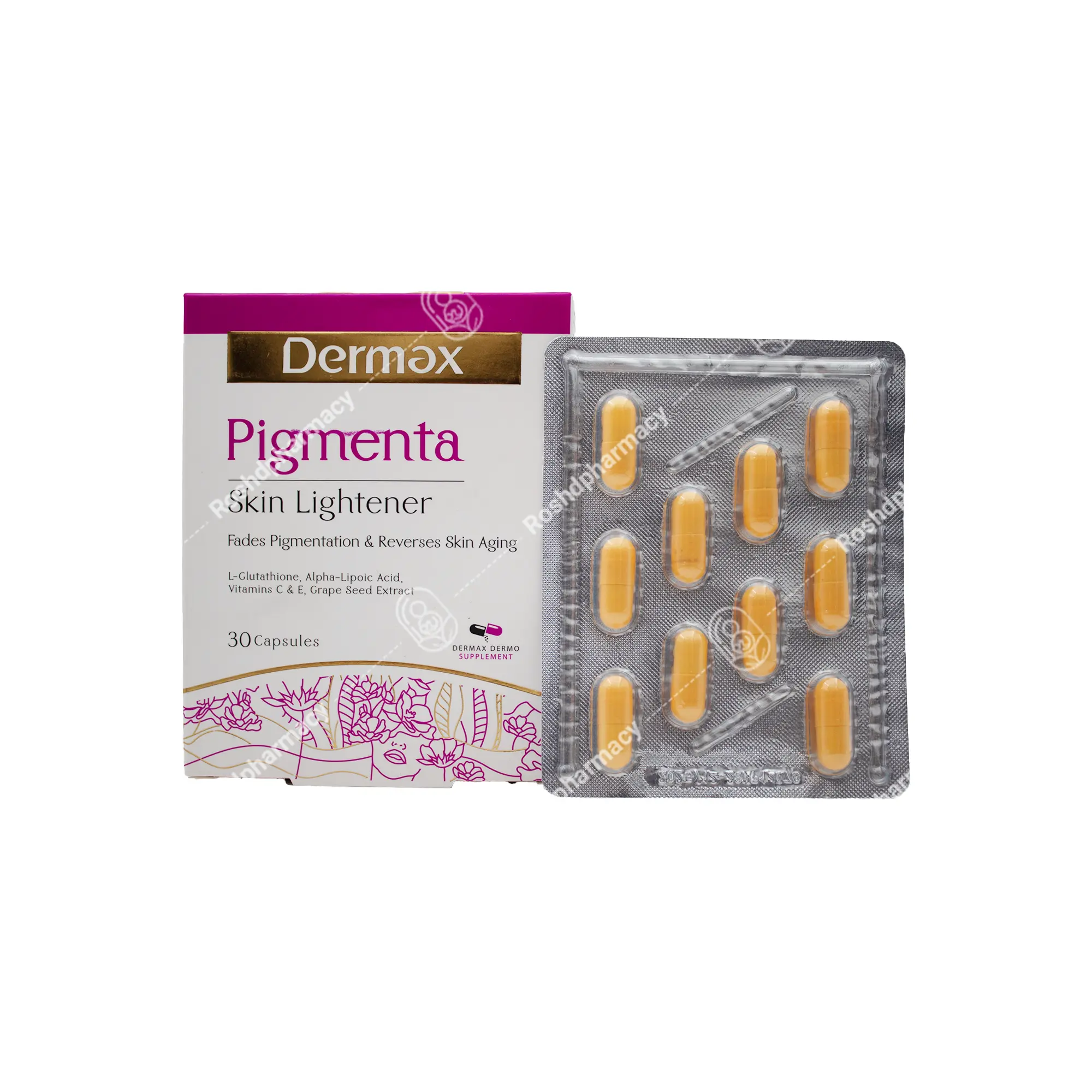 کپسول پیگمنتا مکمل روشن کننده پوست درمکس