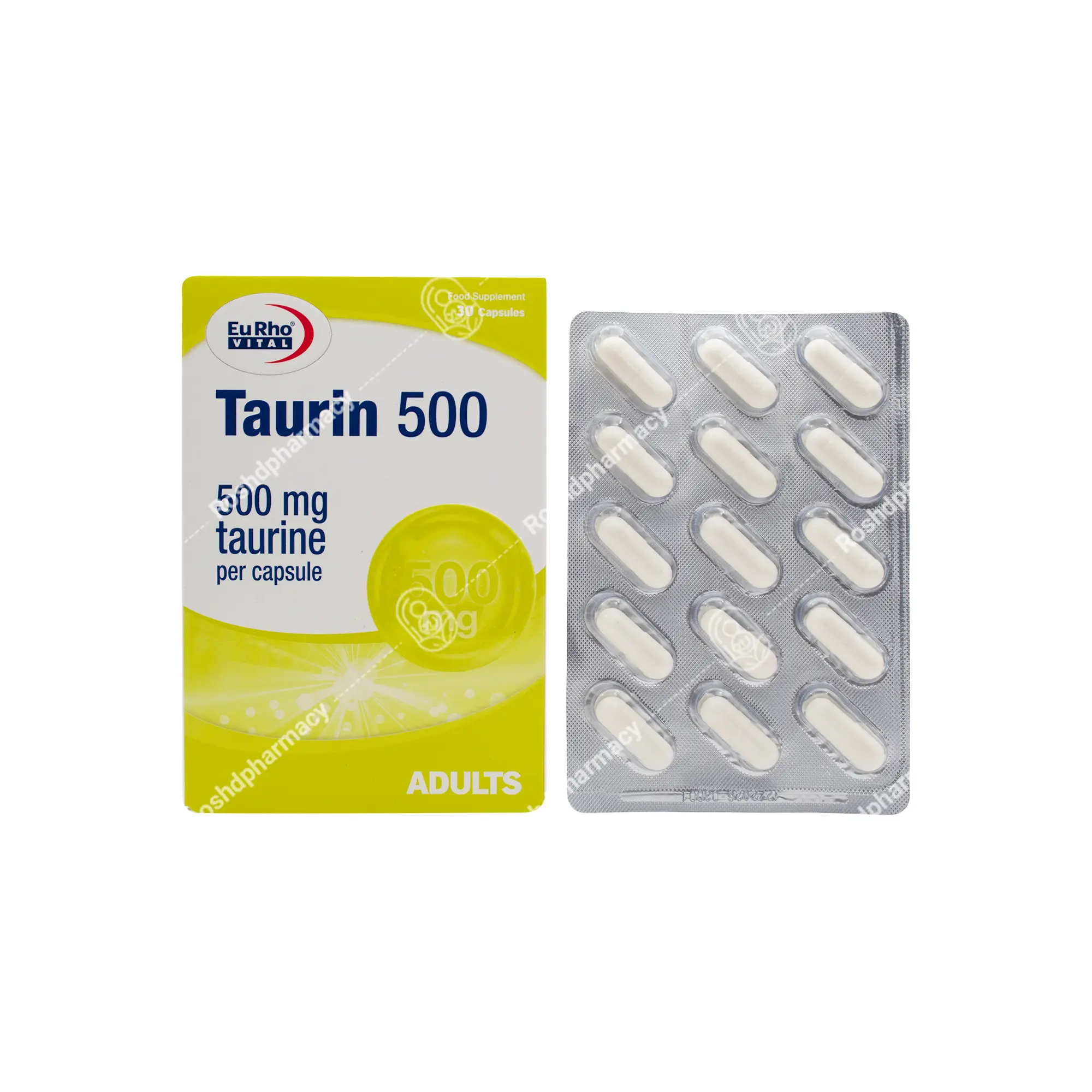 کپسول تائورین 500 میلی گرم یوروویتال 30 عدد