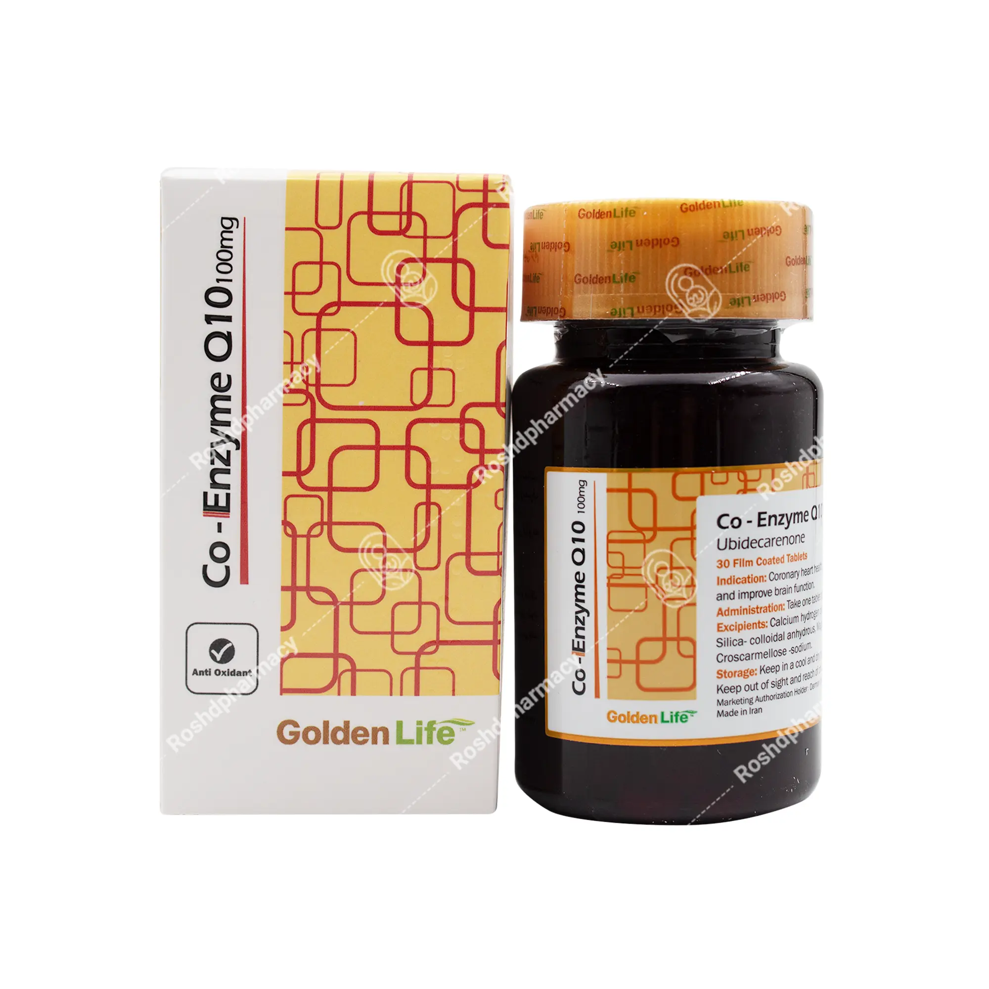 قرص کیوتن 100 میلی گرم گلدن لایف