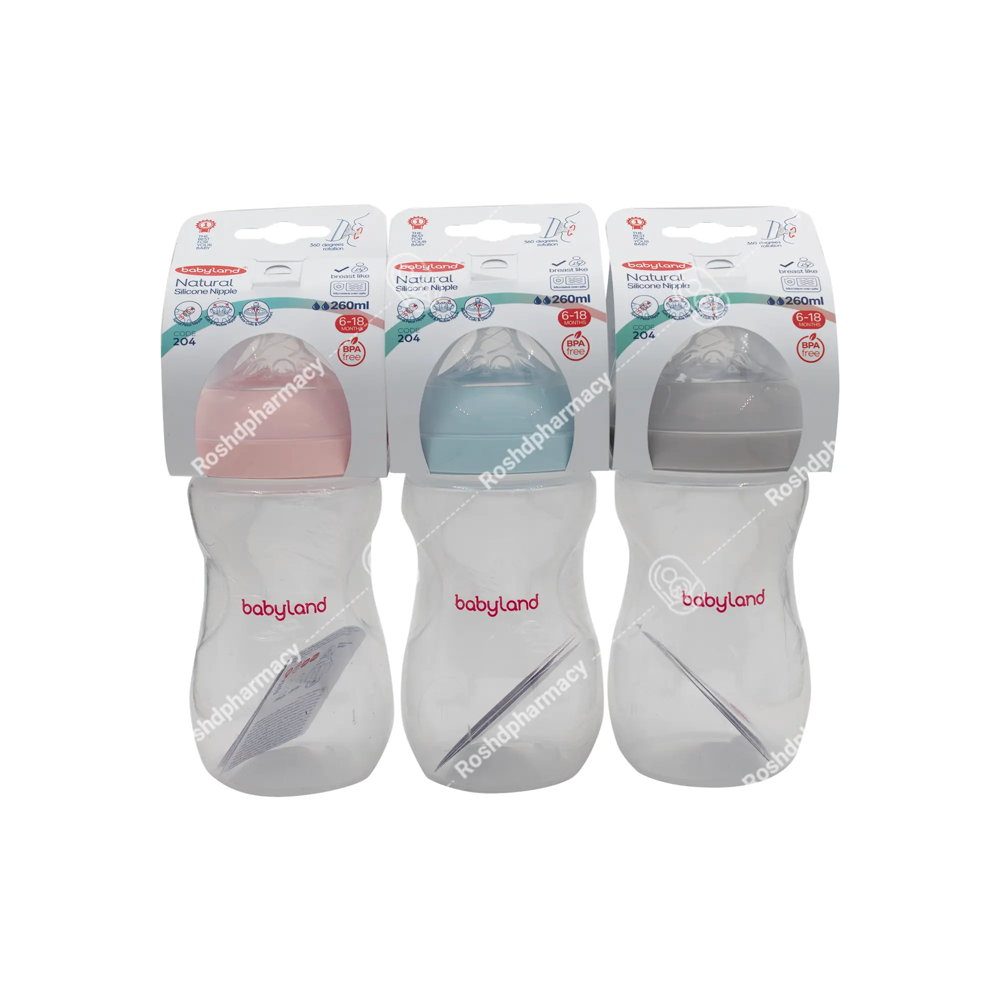 بطری شیر خوری نچرال 204 بیبی لند