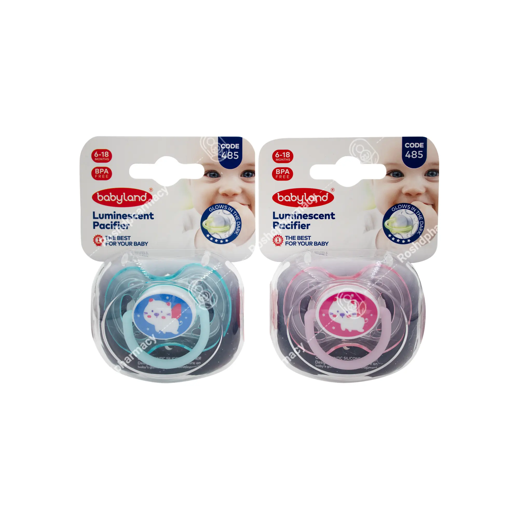 پستانک شب تاب ارتودنسی کد ۴۸۵ بیبی لند