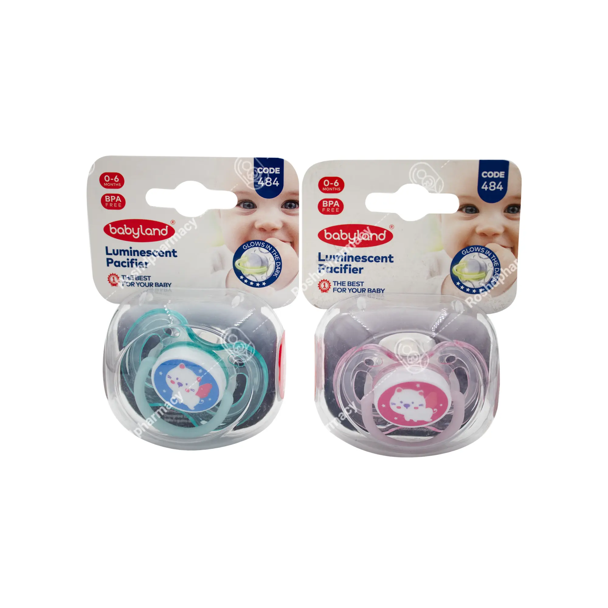 پستانک شب تاب کد 484 بیبی لند