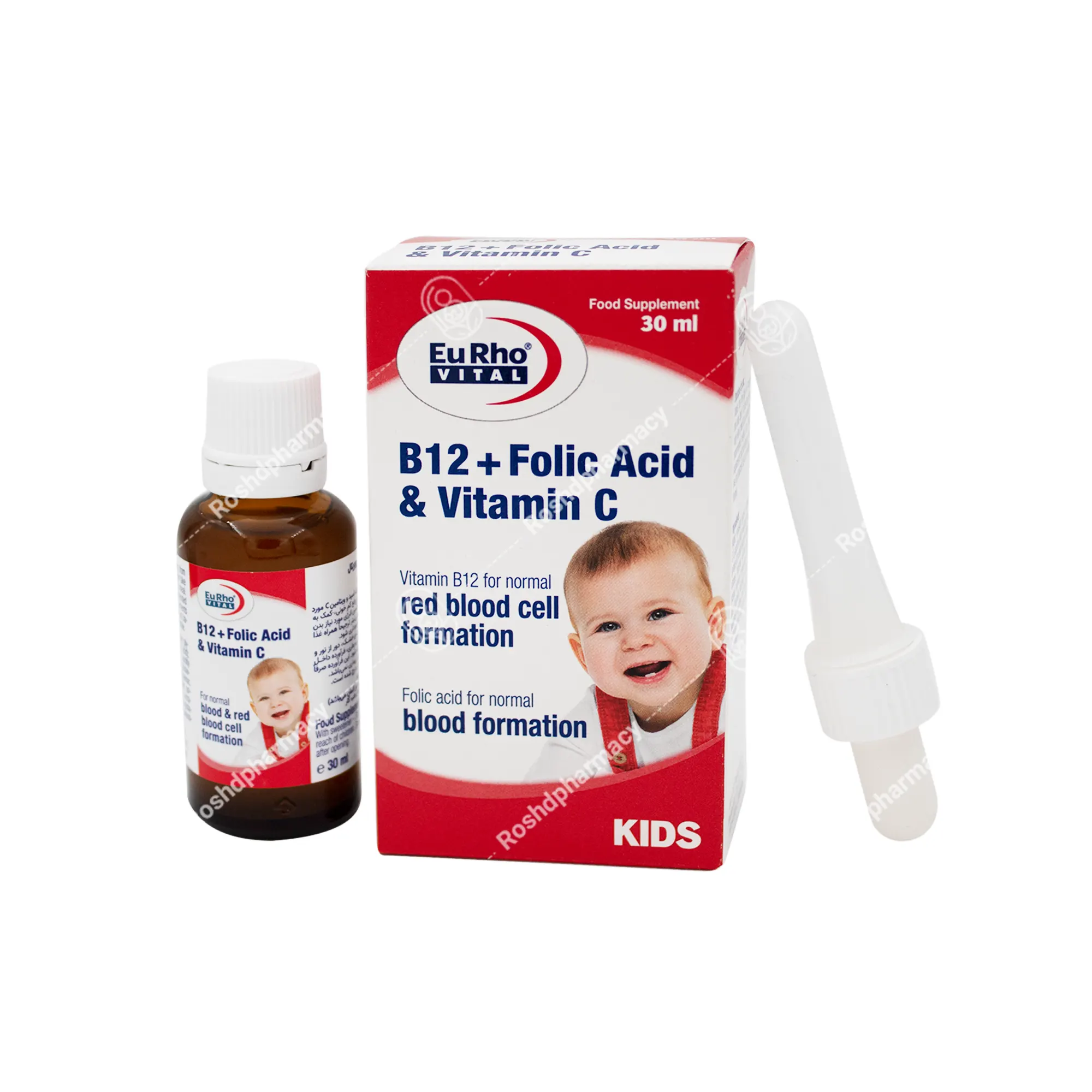 قطره ب12 و فولیک اسید و ویتامین سی