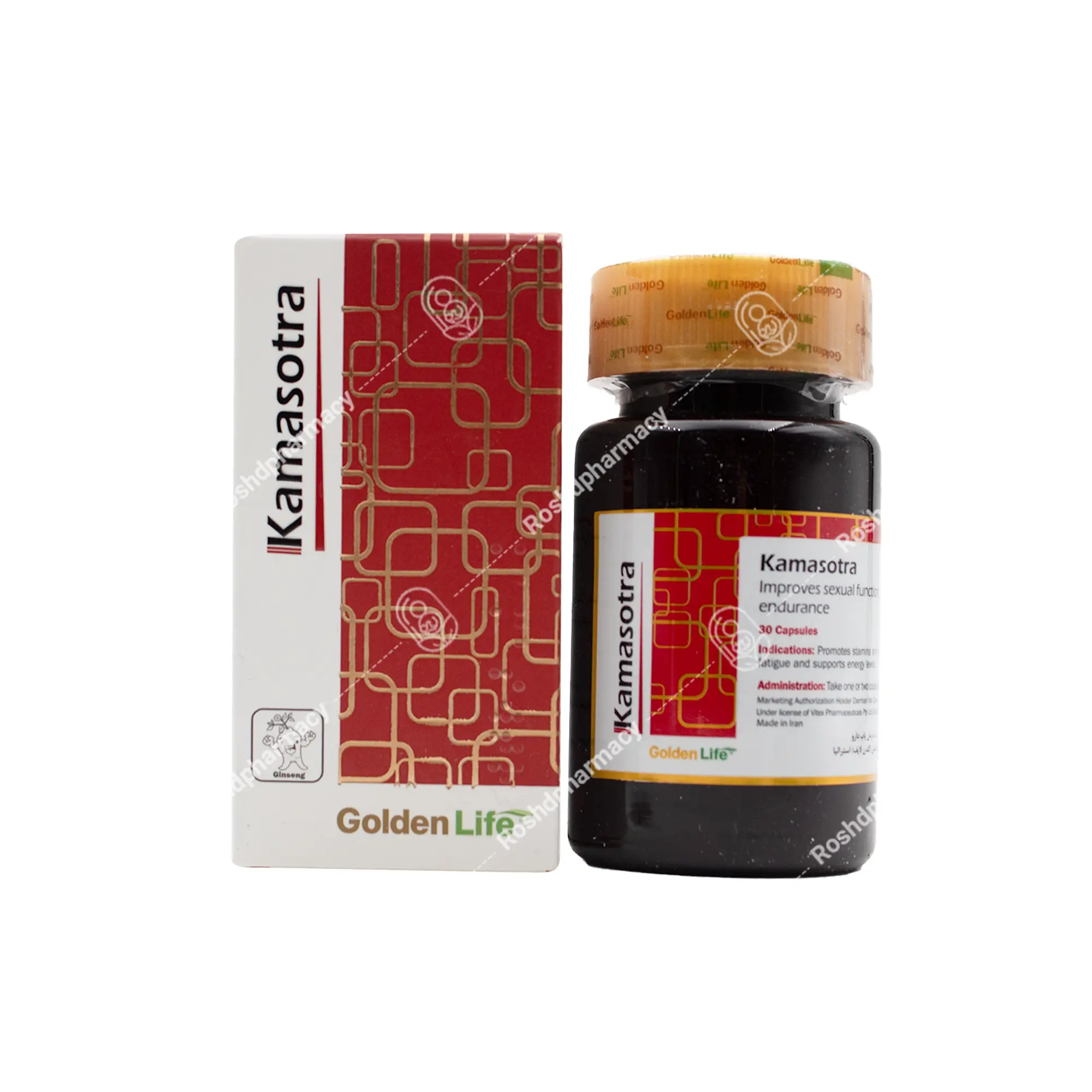 کپسول کاماسوترا گلدن لایف بهبود عملکرد جنسی 30 عدد